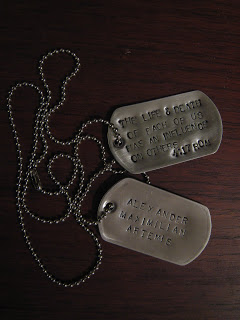 Dog Tags in Memory of Alexander The Great