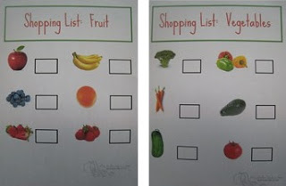 Copy-Kids Fruits and Vegetables Shopping List for Kids