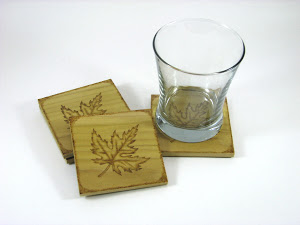 BK Inspired Wooden Coasters